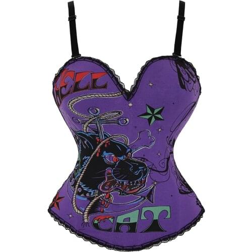 Sexy Corset Gothic Waist Slimming Bustier Sling Top Shaper Burlesque Lingerie Cosply Party Women Clothing