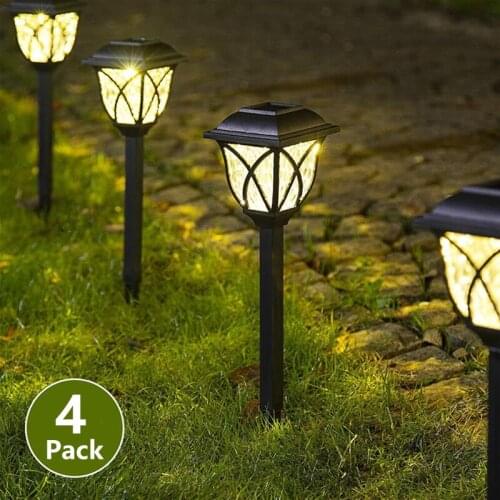 4/2PCS Solar LED Light Outdoor Waterproof Ground Path Street Decorative Solar Powered Landscape Lamps for Garden Lawn Decor