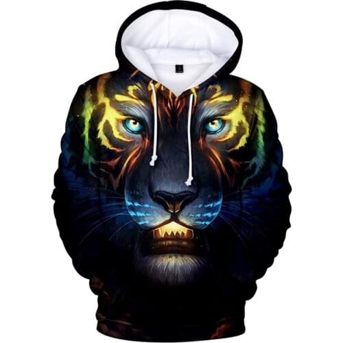 Personality Tiger Animals 3D Hoodies novelty men/women/ autumn New Listing 3D Print Sweatshirts Cartoon long sleeve casual tops