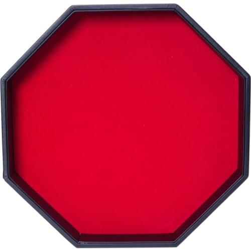 Octagonal Dice Tray PU Leather Dice Storage Box Board Game RPG Desktop Dice Box Drop Shipping