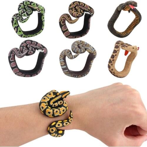 1pcs Snake Bracelet Simulation Animal Model Plastic Fun Prank Gift for Kids Educational Childrens Boys Girls Hot Toys