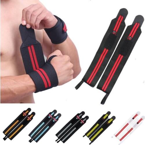 1PCS Polyester Wristband Wrist Support Weight Lifting Gym Training Wrist Powerlifting Support Brace Straps Wraps Sports Safety
