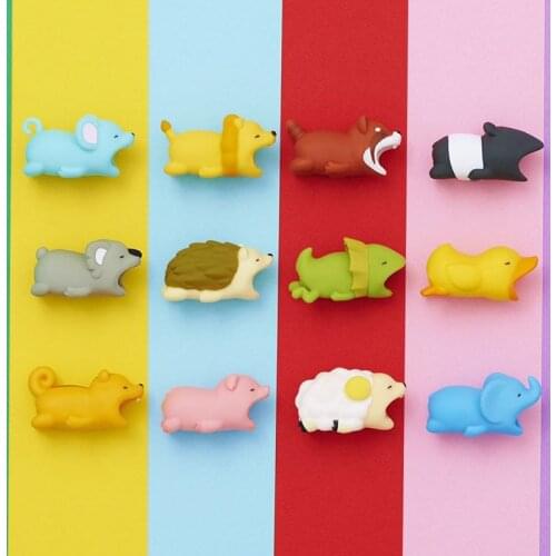 1pcs Animals Cable Bite Charging Cord Protector For Iphone Andriod Usb Cute Bear Dog Cable Biter Charger Protector
