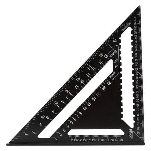 12 inch high-grade high-precision aluminum profile black triangle ruler 30 cm triangle plate