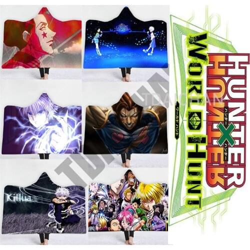 2021 Anime Manga Kawaii Hunter X Hunter Men/Women Killua Zoldyck Cloak Blanket Dropping Shipping 10 Colors Cosplay