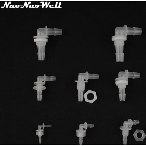 5/50/100pcs Food Grade 2mm~12mm PP Elbow Connector Nut Adapter Aquarium Air Pump Accessory Fish Tank Hose Fittings PP Pagoda