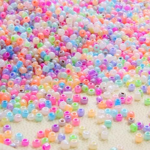 500pcs 3mm Mix Color Cream Glass Czech Seedbeads 8/0 Spacer Beads Round Hole Bead for Jewelry Making Handmade DIY Beaded Chain