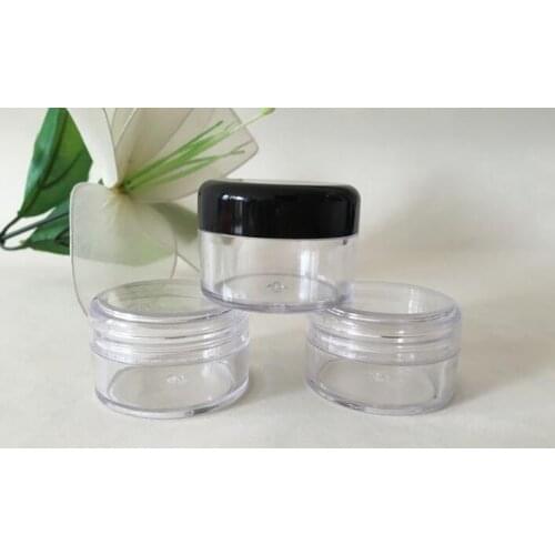 30g 30ml/1oz Refillable Plastic Screw Cap Lid with Clear Base Empty Cosmetic Jar for Nail Powder Bottle Eye Shadow Container
