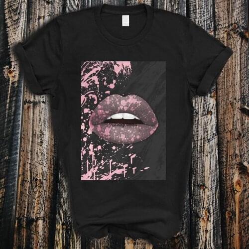 Abstract Pink Lips Shirt