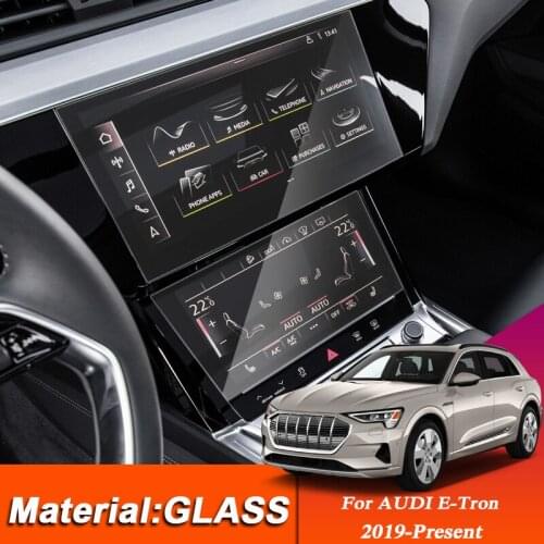Car Styling Dashboard Display Protective Film For Audi E-TRON 2019-Present GPS Navigation Screen Sticker Climate Control Film