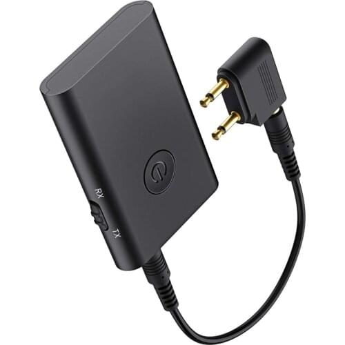 Bluetooth 5.0 Aptx LL Low Latency Airplane Airline Flight Adapter Wireless Stereo Audio TV Transmitter For Bose QC30 QC35 NC700