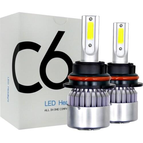 C6 LED Car Headlights 72W 8000LM COB Auto Headlamp Bulbs H1 H3 H4 H7 H11 880 9004 9005 9006 9007 Car Styling Lights