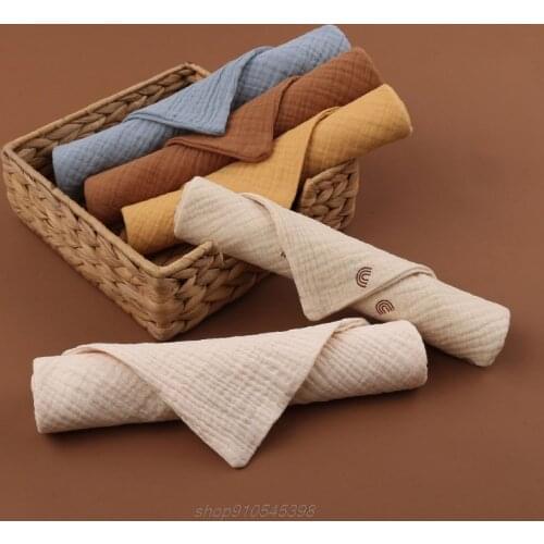 Baby Handkerchief Soft Absorbent Gauze Burp Cloth Kids Wipe Cloth Newborn Face Towel Bibs Feeding Bath Towel J02 21 Dropship