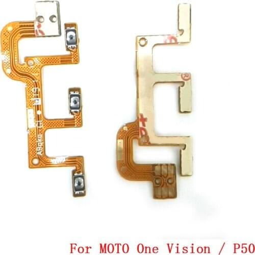 For Motorola Moto One Vision / P50 Power On Off Volume Switch Side Button Key Flex Cable Replacement Parts