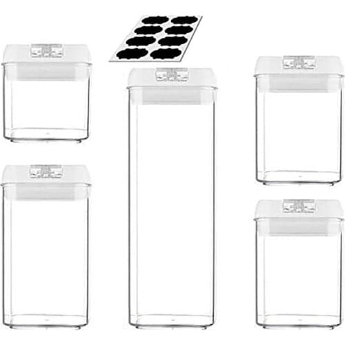 Sealed Food Storage Container,Plastic Grain Containers with Easy-Locking Lids for Storage Of Kitchen Storage Rooms