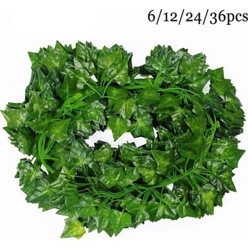 Artificial Plants Creeper Green Leaf Lvy Vine For Home Wedding Decora Diy Hanging Garland Artificial Flowers Simulation Leaf