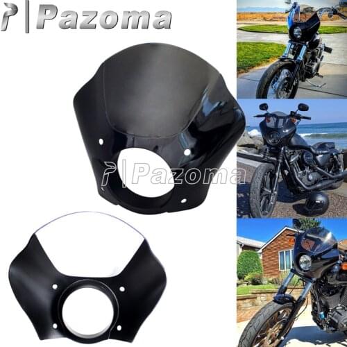 Windshield Gauntlet Fairing for Harley XL Sportster Club Cafe Racer Quarter Headlight Fairing Mask Chopper Dyna Street Fat Bob