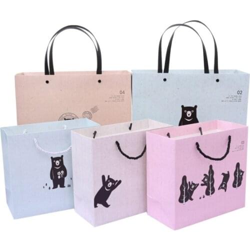Can be customized small, medium and large commercial decorative hand-designed rose gift shopping bags --XP2281