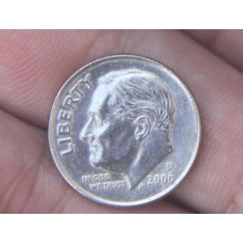 18mm US 10 cents President Roosevelt America Coins Old Original Infrequent Coin Commemorative Edition 100% Real