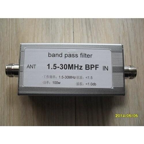 NEW 1PC 1.5-30MHz BPF Shortwave Bandpass Filter Improves Anti-Jamming Capabilities of Stations