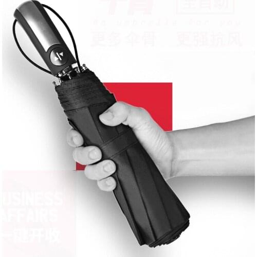 New automatic Business umbrella 10 bones Advertising Sunny rain Dual use Car gift umbrella sombrillas para lluvia y sol