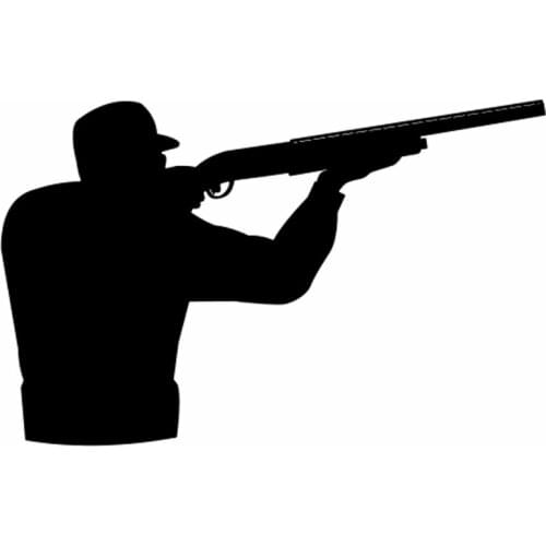 Hunting Car Sticker shooting Decor Removable Waterproof Black/silver CL452