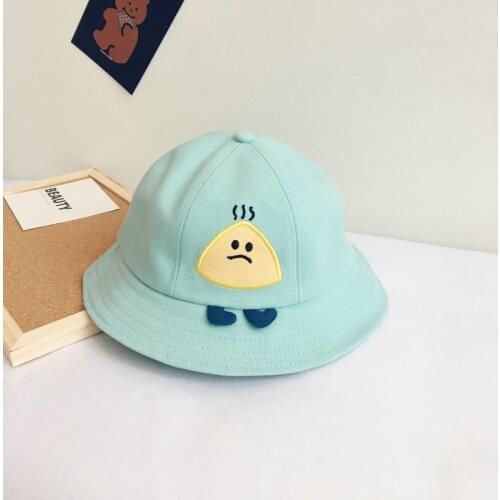 The Cartoon embroidery Bucket Hat Fisherman Hat outdoor travel hat Sun Cap Hats for children boys and girls 41