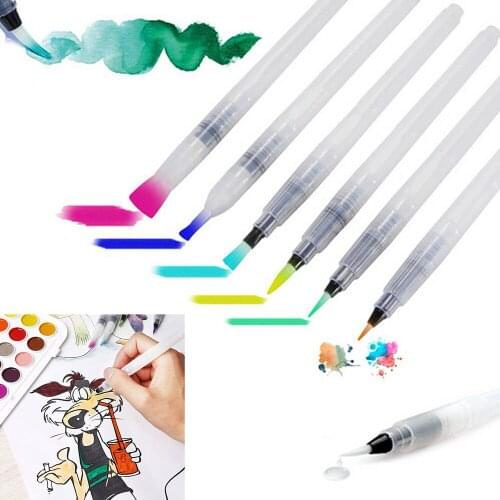 6 sets of fountain pen solid watercolor water soluble color nylon water storage lead pen