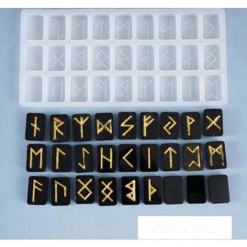 Transparent silicone mold resin decoration craft DIY letter divination energy symbol mold epoxy resin jewelry mold