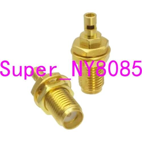Connector SMA female jack nut bulkhead solder for 1.13mm cable
