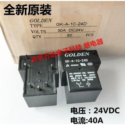 GK-A-1C-24D 24VDC Relay 40A 6PIN 24V