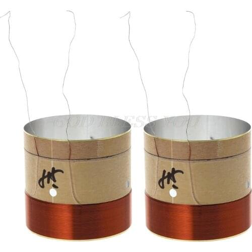 2Pcs 2Pcs 51.5 Core Woofer Voice Bass Coil ASV White Aluminum for 10\" 12\" 15\" Subwoofer Woofer Sound Speaker DIY Repair