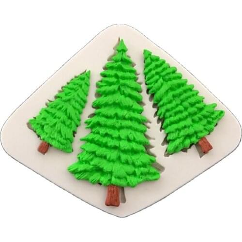 Christmas Tree 3 Tress Shape Silicone Cake Mold,Kitchen Baking Mold For Chocolate Pastry Cupcake ,Fondant Decorating H190
