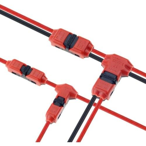 10pcs I/T type Scotch Lock Splice Wire Quick Electrical Cable Connectors Terminals Crimp for AWG22-18 Car Audio Wire Accessories