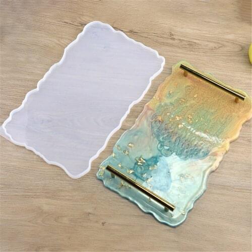 Super Big Tray Silicone Mold Fluid Artist Making Irregular Coaster Epoxy Resin Art Supplies Make Your Own Tray Epoxy Resin Molds