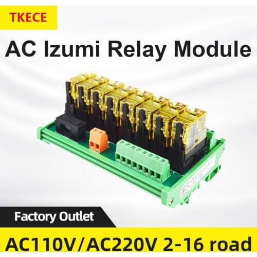 TKECE 4-way Izumi 1 Open 1 Closed AC Relay Module Control Board I/O Output Board RJ1S-CL-A220V
