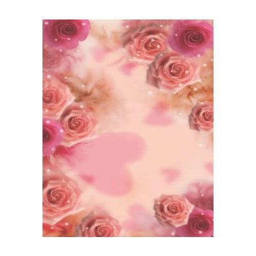 TR 8x8ft pink roses printed newborn baby photo backdrops Art fabric flower backdrop for studio children photography background