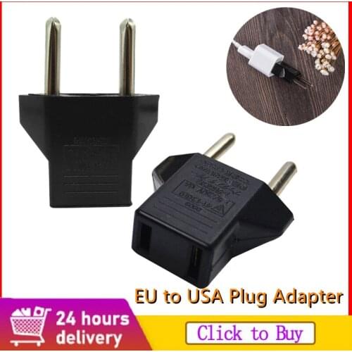 1/2/5pcs Portable Travel Converter Plug Adapter 2square European Socket Converter To USA Plug Adaptor Electrical Power AC Outlet