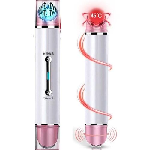 2 in 1 Facial Eye Massager EMS LED Light Vibration Massage Lifting Anti-wrinkle Puffy Dark Circle Remover Eye Roller