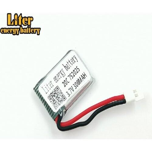 3.7V 300mAh X4 X11 X13 Remote Control Plane Aircraft battery 3.7V 300mAh Lipo Battery Model Aircraft 752025 20c
