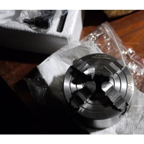 4 Jaw Lathe Chuck Independent Chuck K72-100 100mm Manual M6x3 for Welding Positioner Turntable1PK Accessories for Lathe