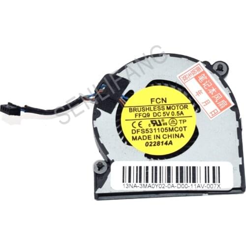 For HP Elitebook 720 820 G1 820 G2 780895-001 730547-001 Cooling fan Cooler DFS531105MC0T FFQ9 DC5V 0.5A 4 Lines