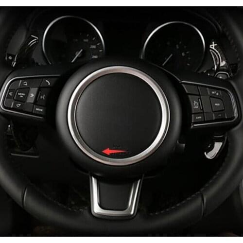 ABS Chrome For Jaguar F-PACE 2016 2017 Accessories Auto Steering Wheel Button Circle Frame Ring Cover Trim Sticker Car Styling