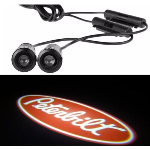 AEING 2pcs Welcome Ghost Shadow Lights LED Courtesy Door Projector Lamps fit For PETERBILT