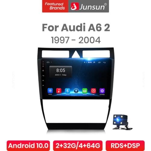Junsun Android 10.0 Car Radio Multimedia Video Player AI Voice Auto Stereo For Audi A6 C5 1997 - 2004 S6 RS6 Pro 2 din dvd