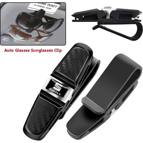 1Pcs Car Sun Visor Sunglasses Fastener Holder Clip For Seat Ibiza 6j 6l FR Ateca Altea XL Leon 2 Ateca FR Ibiza Alhambra Exeo