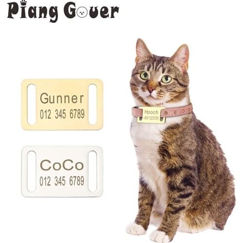 Pet Tag Collar Accessories Custom Dog Tag Name Phone Engraved Dog Collar Nameplate Personalized Puppy ID For Cat