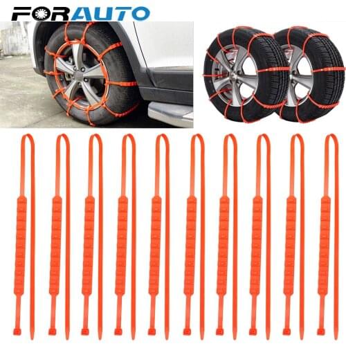 Car-styling Snow Chains Anti-skid Universal Plastic Winter Wheel Tire Chains Car Care 10Pcs/set