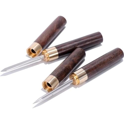 Tea knife / needle with cover for Pu'er tea cake tool to cut tea on sales ebony wood handle