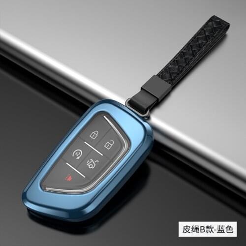 Car Key Case Cover Shell All Edge Covered Metal For 2020 New Cadillac CT5 CT4